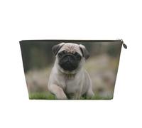 Pug Bokeh Cachorro Perros Césped Mascotas Pug, Bolsa de Maquillaje Bolsa de cosméticos Bolsa de artículos de tocador de Viaje portátil Bolsa de artículos de tocador