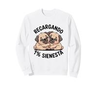 Pug Carlino Lenguitas Mejillas RECARGANDO 1 Percent Siesta Sudadera