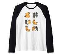 Pug Couple Poses Camiseta Manga Raglan