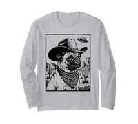 Pug Cowboy Dog OVNI Western Desert Sci-Fi Alien Manga Larga