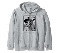 Pug Cowboy Dog OVNI Western Desert Sci-Fi Alien Sudadera con Capucha