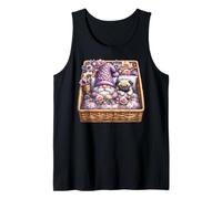 Pug Dad Sleeping In Floral Shabby Chic Bedding With Cute Pug Camiseta sin Mangas