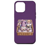 Pug Dad Sleeping In Floral Shabby Chic Bedding With Cute Pug Carcasa para iPhone 12 Pro Max