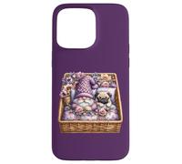 Pug Dad Sleeping In Floral Shabby Chic Bedding With Cute Pug Carcasa para iPhone 15 Pro Max