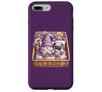 Pug Dad Sleeping In Floral Shabby Chic Bedding With Cute Pug Carcasa para iPhone 7 Plus/8 Plus