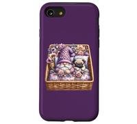 Pug Dad Sleeping In Floral Shabby Chic Bedding With Cute Pug Carcasa para iPhone SE (2020) / 7 / 8