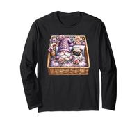 Pug Dad Sleeping In Floral Shabby Chic Bedding With Cute Pug Manga Larga