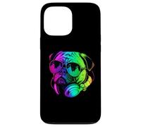 Pug DJ Auriculares Retro Música Amante Perro Carcasa para iPhone 13 Pro Max