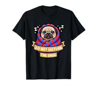 Pug Do Not Funny Disturb The Cute Snug Burrito Manta Perro Camiseta