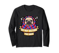 Pug Do Not Funny Disturb The Cute Snug Burrito Manta Perro Manga Larga