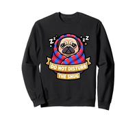 Pug Do Not Funny Disturb The Cute Snug Burrito Manta Perro Sudadera