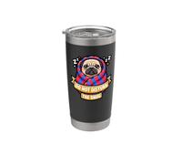Pug Do Not Funny Disturb The Cute Snug Burrito Manta Perro Vaso térmico de acero inoxidable de doble pared