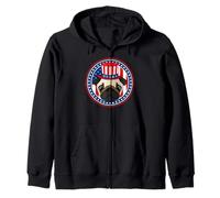 Pug Dog 4th of July American Flag Patriotic Dogs Sudadera con Capucha