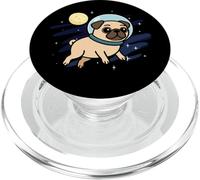 Pug Dog Astronauta Espacio Animal Amante Luna Mamá Papá Niños PopSockets PopGrip para MagSafe