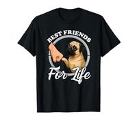 Pug Dog con diseño de «Best Friends» de Pug Lover Camiseta