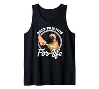Pug Dog con diseño de «Best Friends» de Pug Lover Camiseta sin Mangas