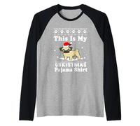 Pug Dog Funny Xmas Sweater This Is My Christmas Pajama Camiseta Manga Raglan