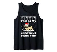 Pug Dog Funny Xmas Sweater This Is My Christmas Pajama Camiseta sin Mangas