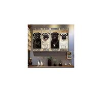 Pug Dog Sé Fuerte Sé Valiente - Rompecabezas de madera de 1000 piezas, juego desafiante y resistente a la descompresión para amantes de los perros