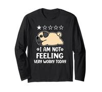Pug Dog Sleep I Am Not Feeling Funny Puppy Dogs Lovers Manga Larga