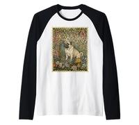 Pug Dulce Cervatillo en un Viejo jardín inglés Camiseta Manga Raglan