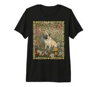 Pug Dulce Cervatillo en un Viejo jardín inglés Camiseta Premium