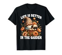 Pug Grandpa Life Is Better In The Garden Gnome For Pug Mom Camiseta