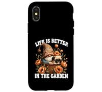 Pug Grandpa Life Is Better In The Garden Gnome For Pug Mom Carcasa para iPhone X/XS