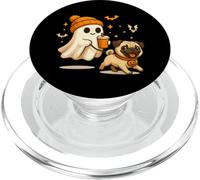Pug Halloween Ghost Walking Pug Dog PopSockets PopGrip para MagSafe