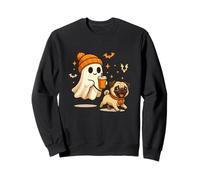 Pug Halloween Ghost Walking Pug Dog Sudadera