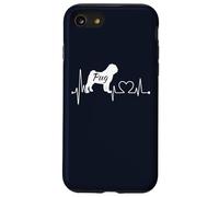 Pug Heartbeat EKG Divertido Amante y Dueño de Perros Carcasa para iPhone SE (2020) / 7/8