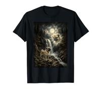 Pug Howling to The Moon Meme Perro Animal de los 90 Camiseta