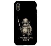 Pug Humor Humor TWAS The Carbs M'Lord Funny Sci-Fi Raro Extraño Carcasa para iPhone X/XS