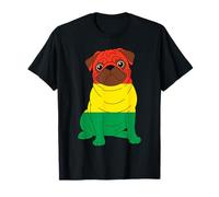 Pug Juneteenth - Bandera de perro negro con historia afroamericana Camiseta