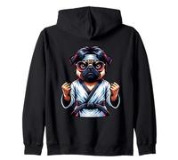 Pug Karate Actitud Artes Marciales Estilo Sudadera con Capucha