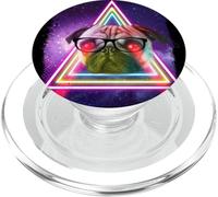 Pug Laser Eyes Funny Dog In Space Galaxy Dogs Lovers PopSockets PopGrip para MagSafe