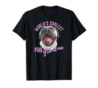 Pug más Genial del Mundo Abuela Lindo bostezo Pug Nieto Camiseta