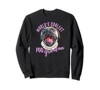 Pug más Genial del Mundo Abuela Lindo bostezo Pug Nieto Sudadera