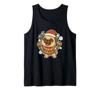 Pug navideño con Maracas Camiseta sin Mangas