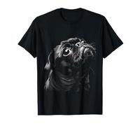 Pug para perro, mamá y papá, divertido y lindo pug negro Camiseta