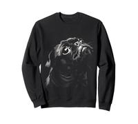 Pug para perro, mamá y papá, divertido y lindo pug negro Sudadera