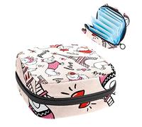 Pug Paris - Bolsa de almacenamiento portátil para servilletas sanitarias, Varios colores, 4.7x6.6x6.6 in/12x17x17 cm