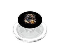 Pug patriótico Bandera Americana Cerveza cigarro Perro PopSockets PopGrip para MagSafe