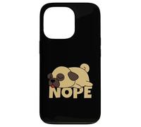 Pug Perro Perezoso Nope Carcasa para iPhone 13 Pro