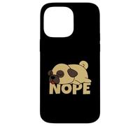 Pug Perro Perezoso Nope Carcasa para iPhone 14 Pro MAX