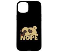 Pug Perro Perezoso Nope Carcasa para iPhone 15 Plus