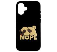 Pug Perro Perezoso Nope Carcasa para iPhone 16