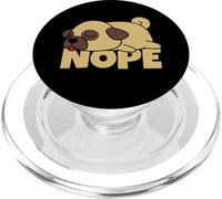 Pug Perro Perezoso Nope PopSockets PopGrip para MagSafe