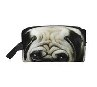 Pug Perros Tristes Perros Tristes Pug Mascotas Pug, Bolsa de Maquillaje Bolsa de cosméticos Bolsa de artículos de tocador de Viaje portátil Organizador de Bolsa de Maquillaje