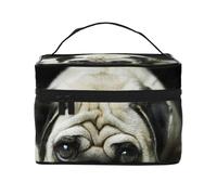 Pug Perros Tristes Perros Tristes Pug Mascotas Pug, Bolsa de Maquillaje Bolsa de cosméticos Bolsa de Aseo de Viaje portátil Estuche para lápices